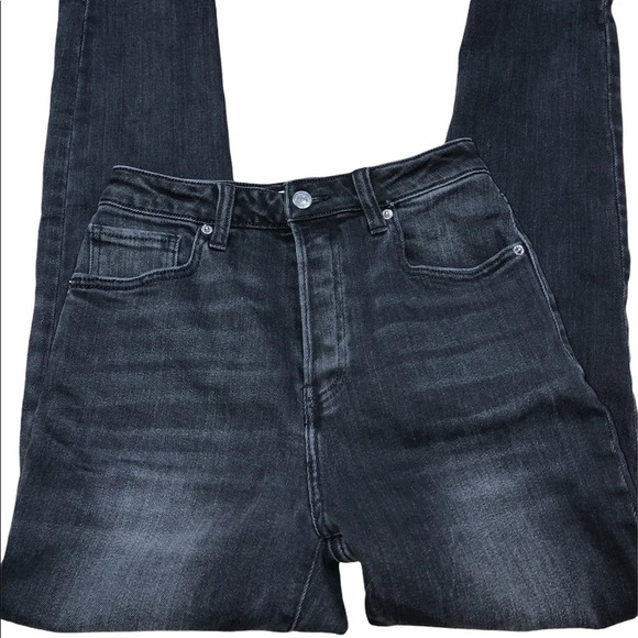 FOREVER 21 size 27 high rise 4 black button fly jeans - Picture 2 of 5